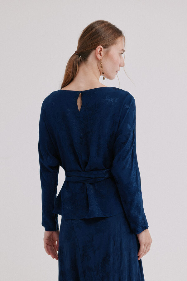 Hoss Intropia Calia. Blusa jacquard Azul