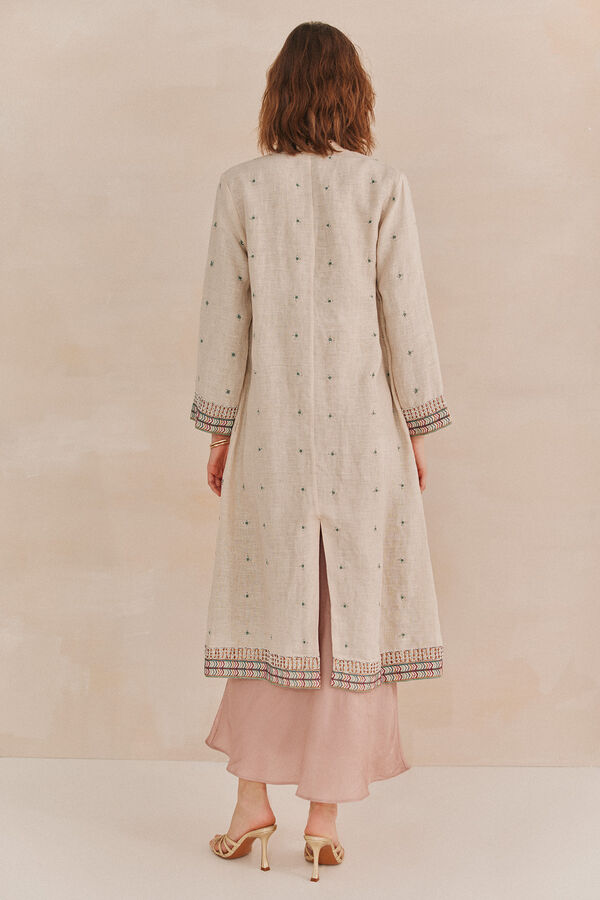 Hoss Intropia Elene. Kimono bordado Marfil