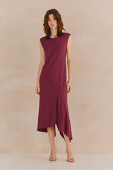 Hoss Intropia Vestido Lucia baixo Assimétrica Roxo