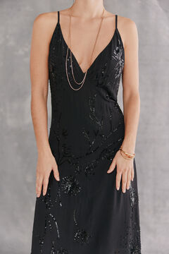 Hoss Intropia Rina. Vestido lentejuelas Negro