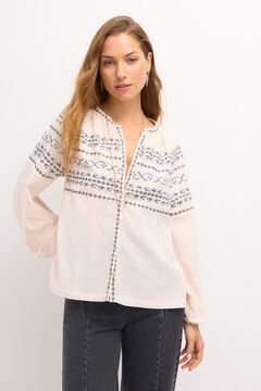 Hoss Intropia Cenille. Blusa bordada Marfil