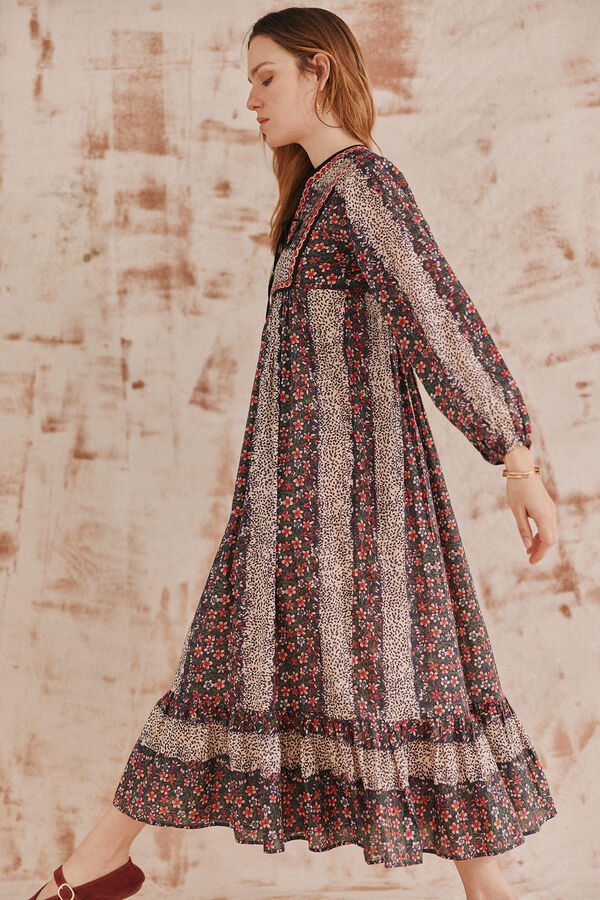 Hoss Intropia Ariane. Vestido estampado. Estampado rojo