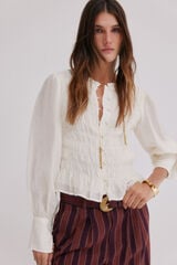 Hoss Intropia Camino. Blusa romántica Marfil