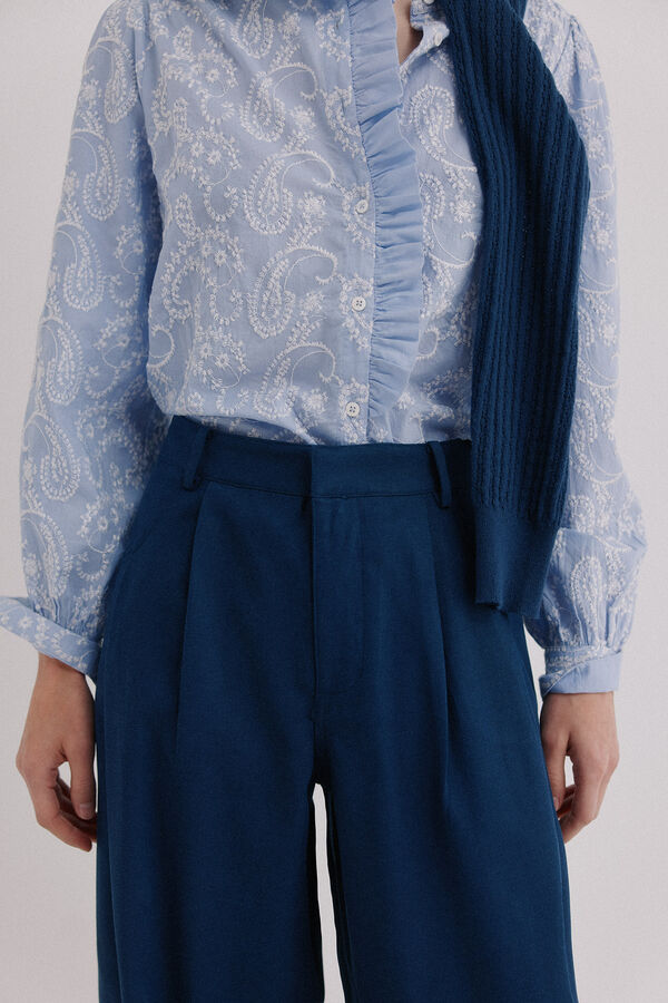 Hoss Intropia Petra. Cal&ccedil;as de corte amplo Azul