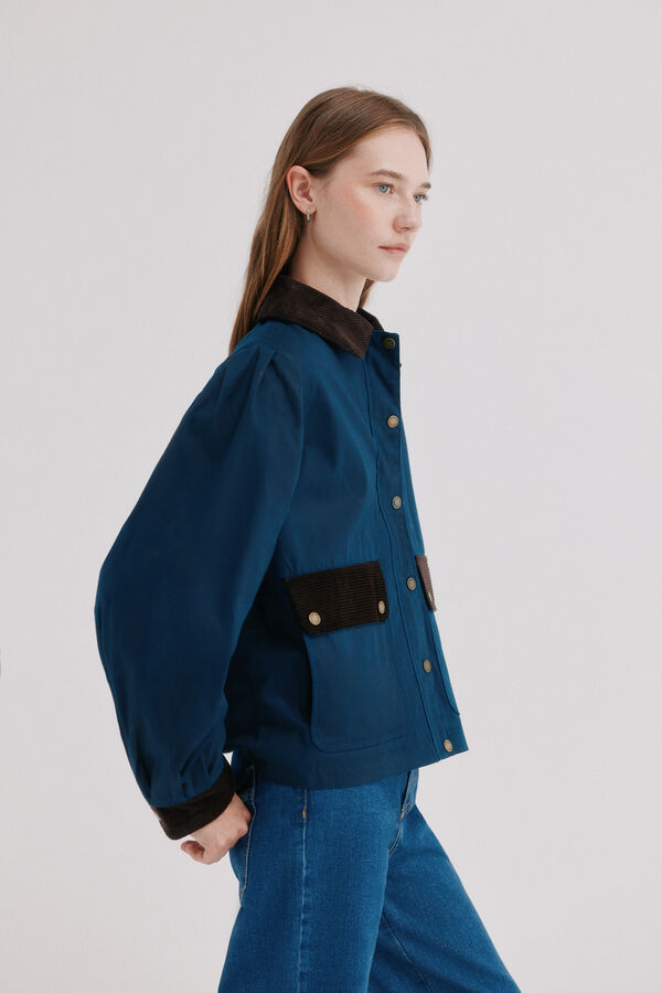 Hoss Intropia Denise. Casaco com contrastes Azul