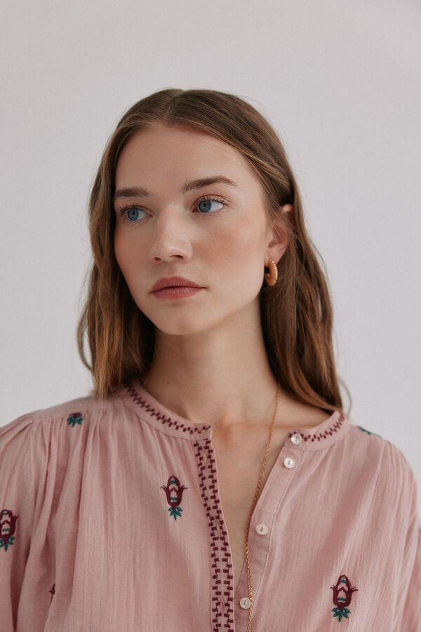 Hoss Intropia Carina. Blusa bordada Verde