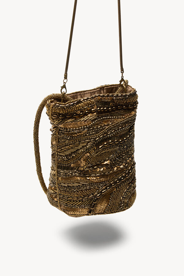 Hoss Intropia Nuria. Mala de missangas Dourado