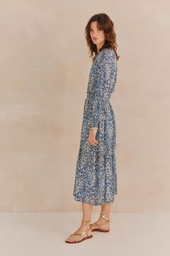 Hoss Intropia Lía Vestido estampado paneles Azul