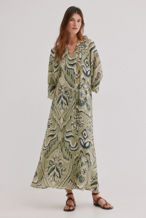 Hoss Intropia Amina. Vestido comprido estampado Verde