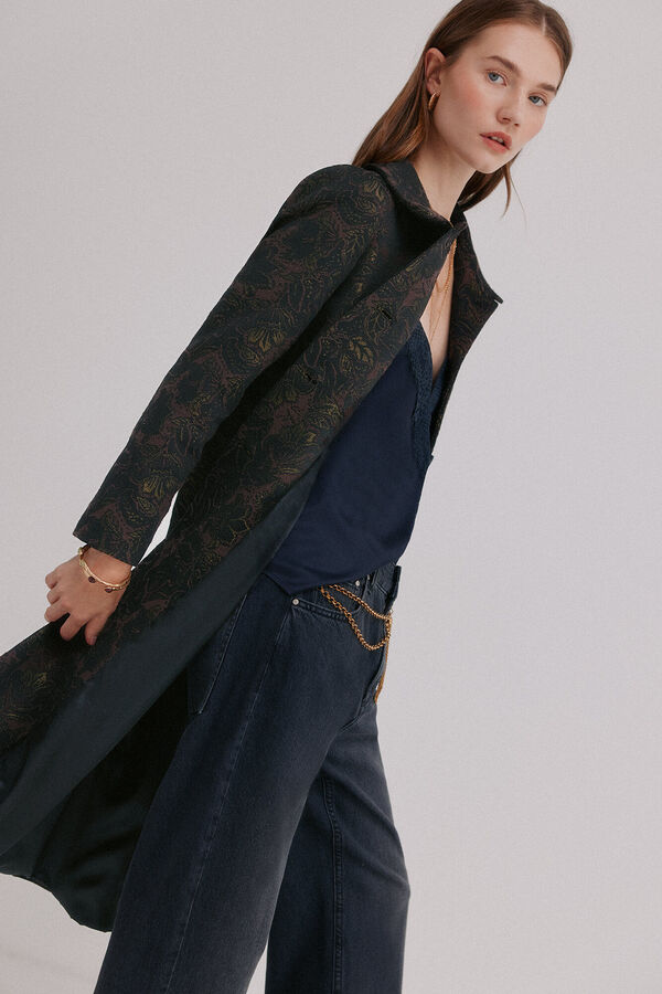 Hoss Intropia Fiorella. Levita jacquard Gris oscuro