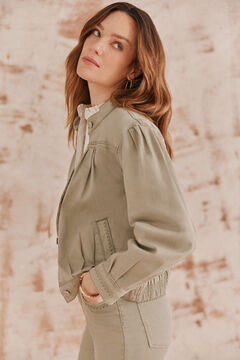 Hoss Intropia Beatriz. Jaqueta bomber franzida Verde