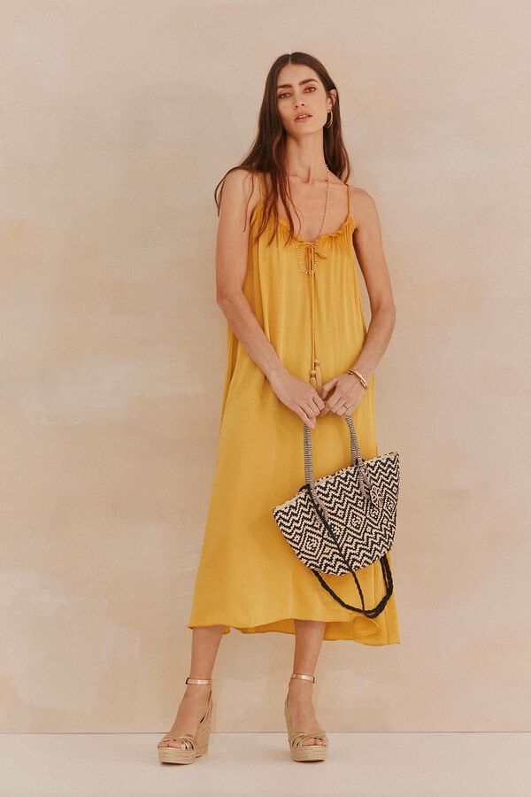 Hoss Intropia Loreto. Vestido fluido Amarillo