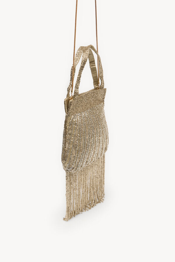 Hoss Intropia Naomi. Bolso de abalorios Dorado