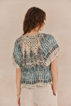 Hoss Intropia Casiopea. Top estampado. Beige