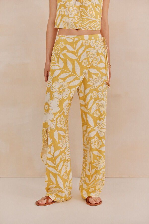 Hoss Intropia Pia. Pantalón pareo Marfil