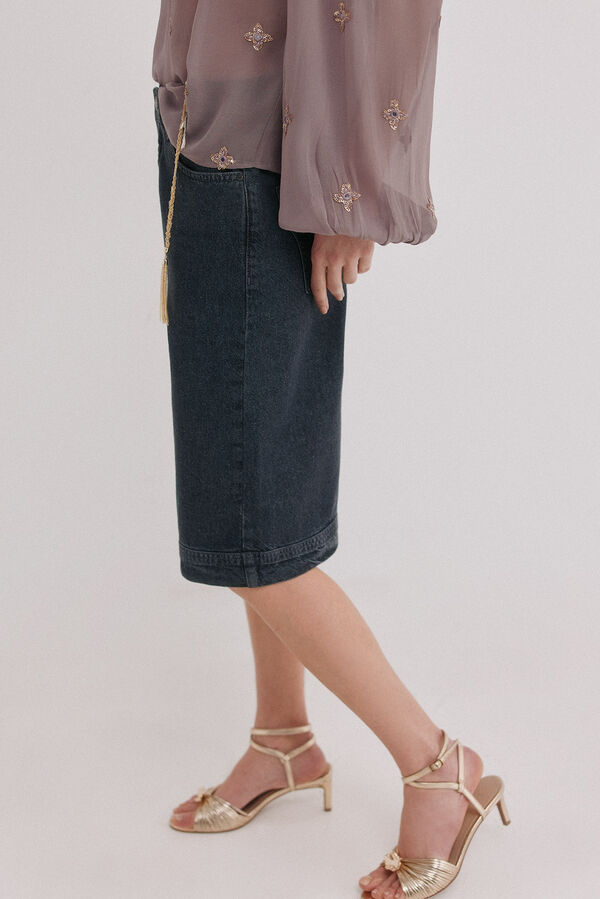 Hoss Intropia Babette. Bermudas denim Gris