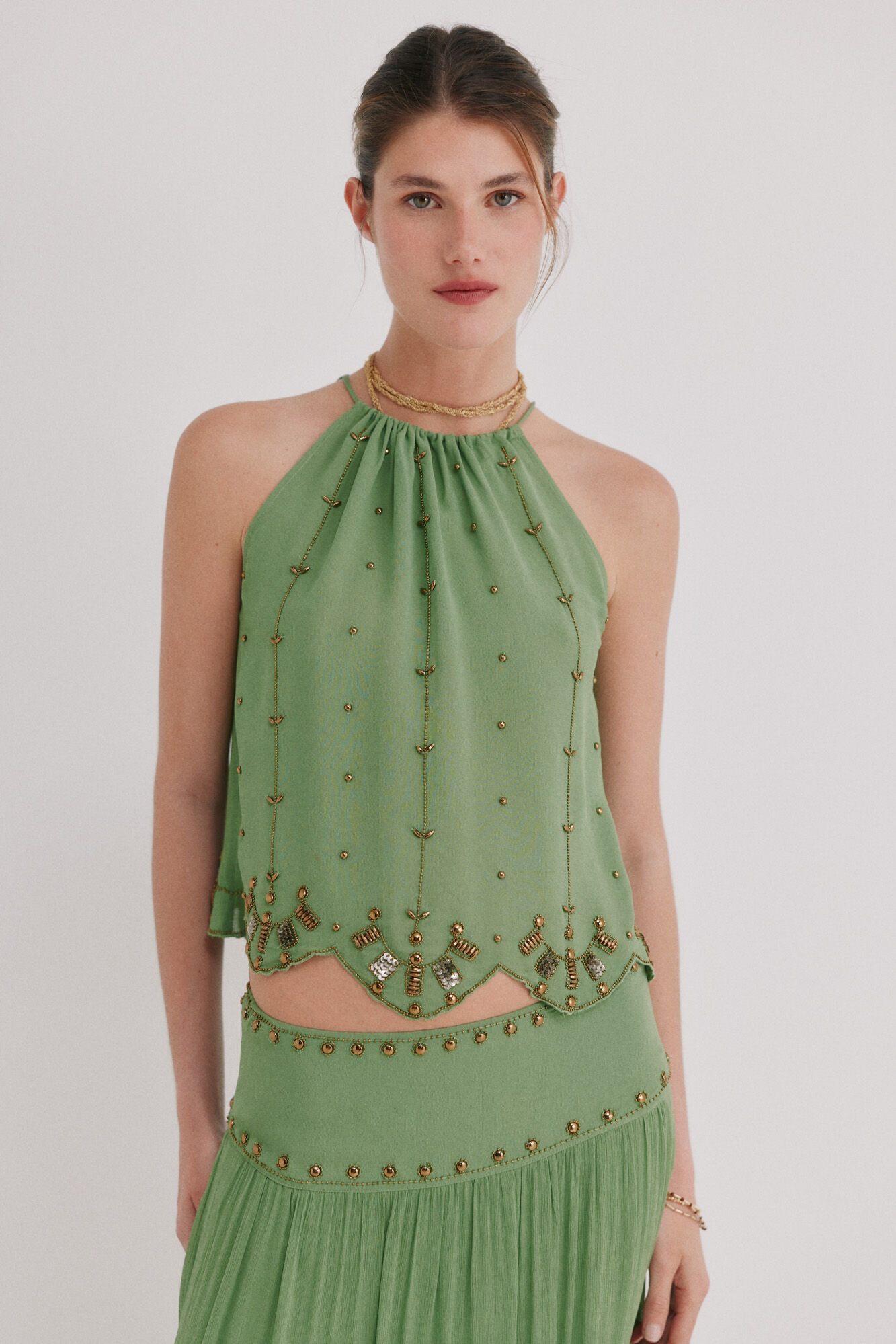 Hoss Intropia Clarisa. Blusa missangas