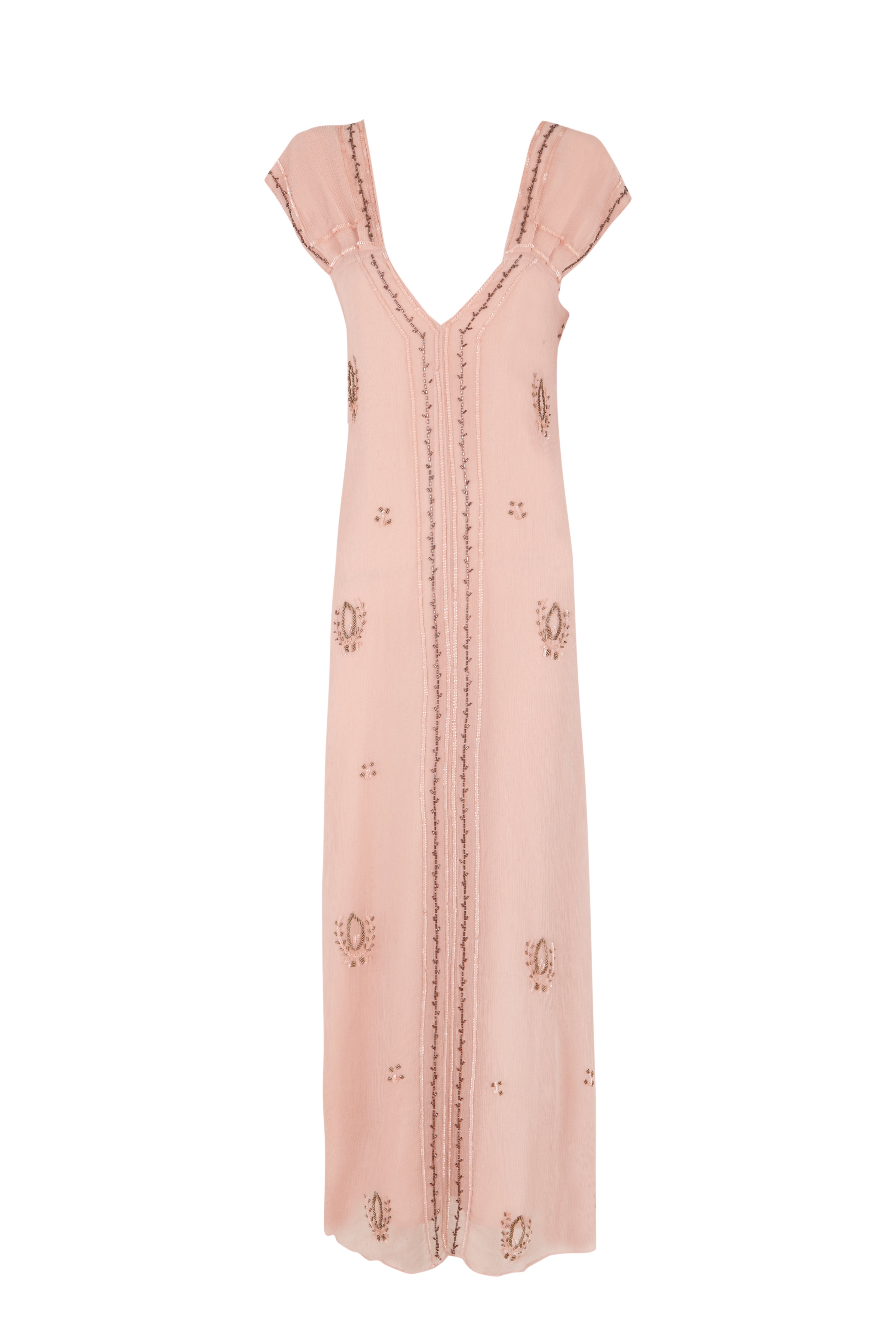 vestido bordado vestido largo hoss intropia