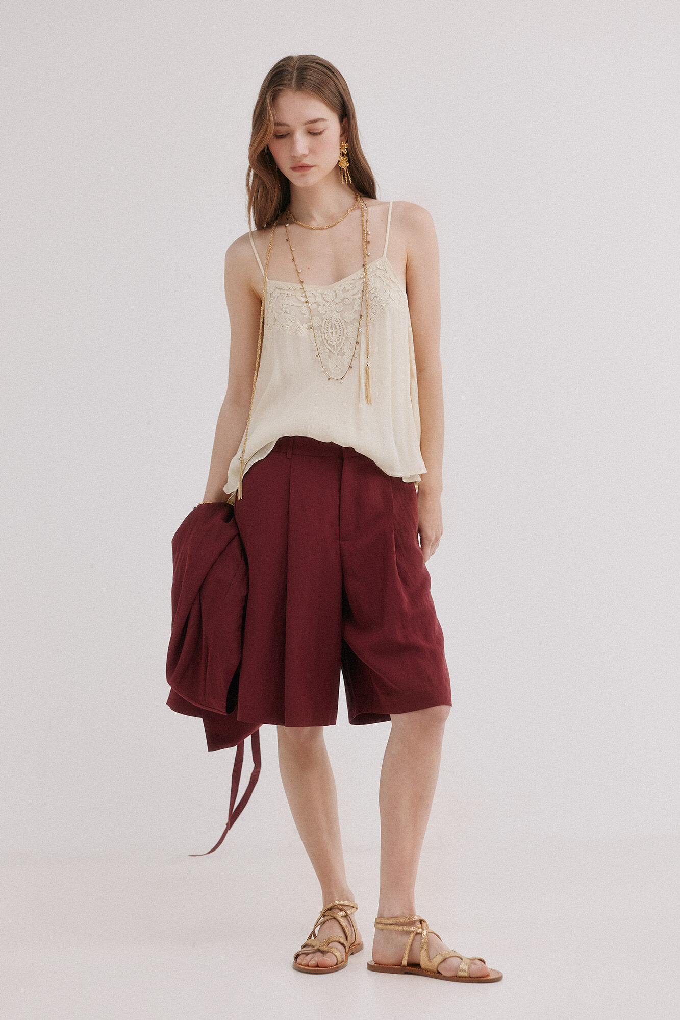 パンツ HP layered shorts shorts /Her Praha 25ss Paisley. Bermudas fluídas | Pantalones cortos de mujer | Hoss Intropia