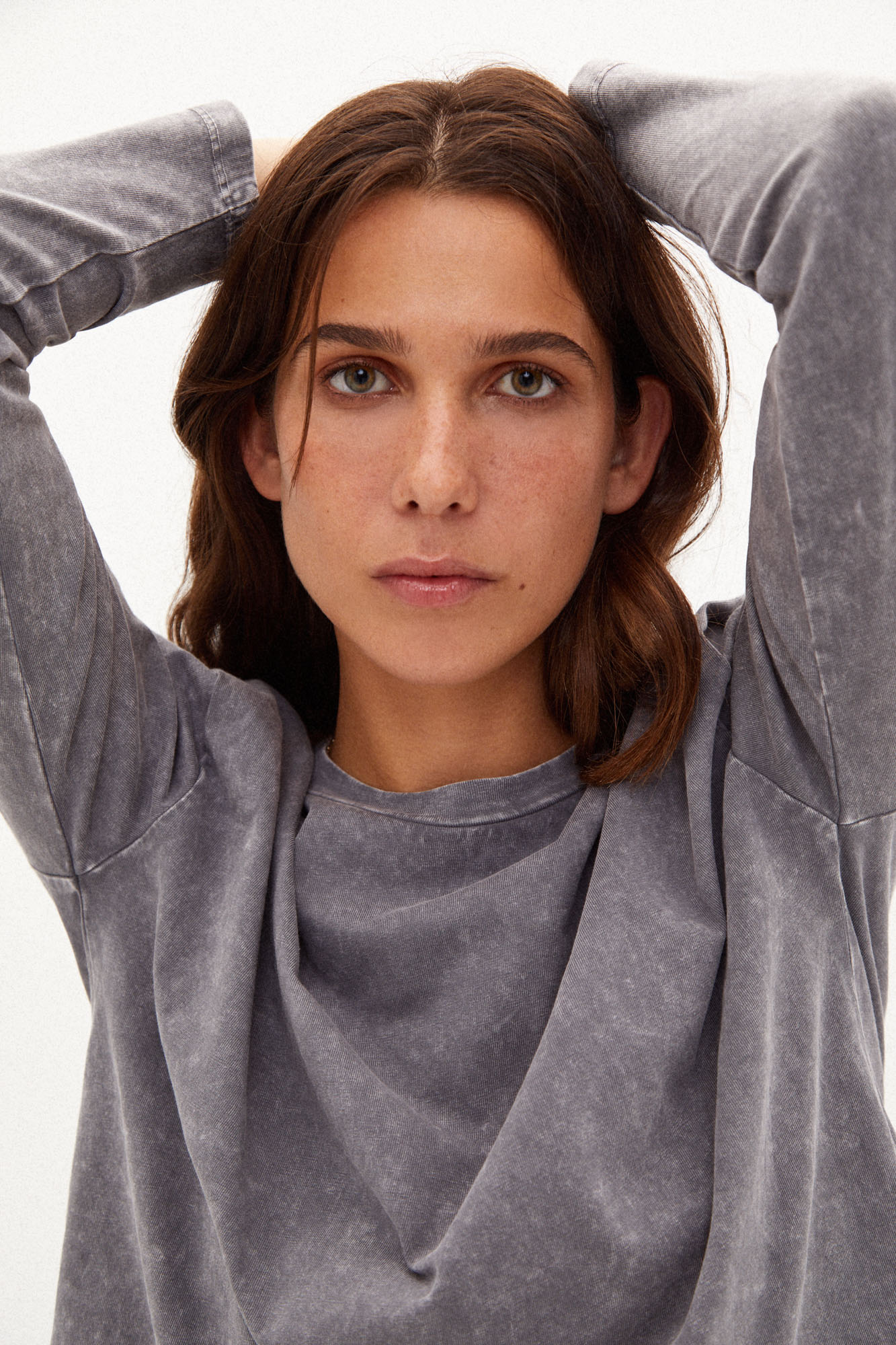 Camiseta de algodón desgastada Camisetas y tops de mujer