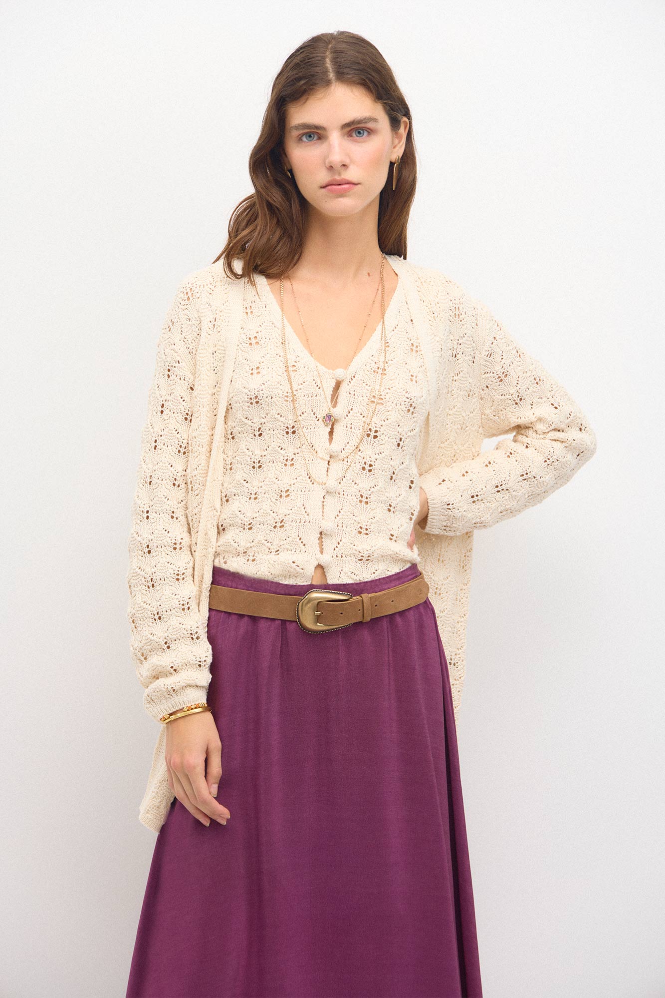 Cardigan Hoss Intropia Avec Chemisier Noir – Taille S, Occasion Très Bon état